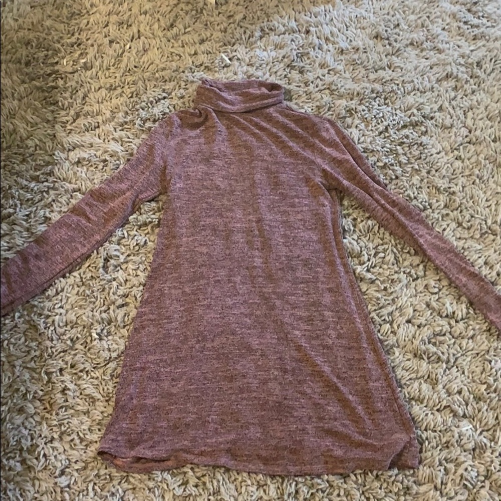 Mauve turtleneck dress